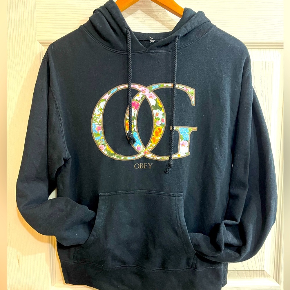 🌸OBEY Floral🌼 OG Logo Pullover Hoodie